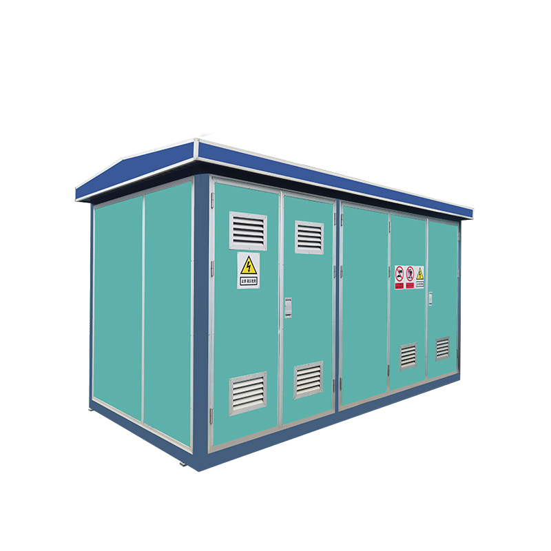 How does a high voltage/low voltage prefabricated substation provide efficient active power distribution and reactive power compensation?